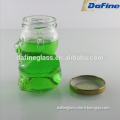 8oz Wholesale Clear Small Bear Shaped Food Glass Jar , little bear shaped glass bottle